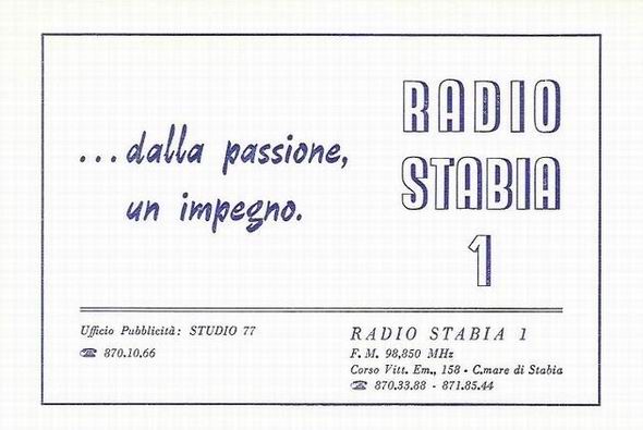 Radio Stabia 1 (biglietto pubblicitario)