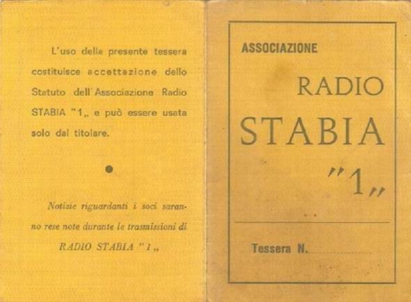 Radio Stabia 1 (tessera sociale)