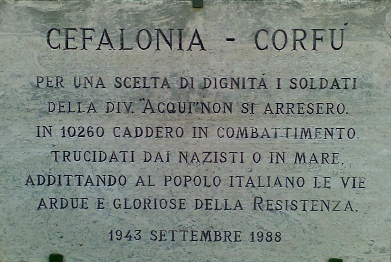 Eccidio di Cefalonia (lapide commemorativa)