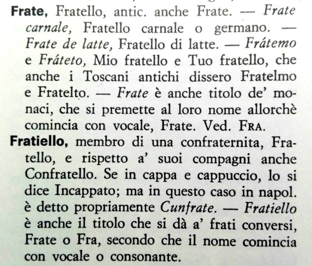 dal vocabolario napoletano-italiano di Raffaele Andreoli (stralcio di pag. 170)