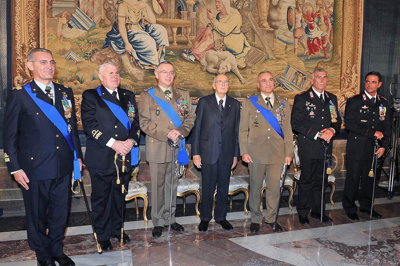 Il Generale Rosario Castellano dal Presidente Napolitano.