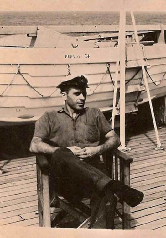 Vittorio Iovino a bordo della "Surriento"
