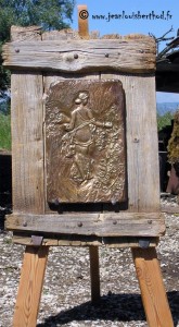 Flora (scultura in bronzo su cavalletto rustico del M° Jean-Louis Berthod)