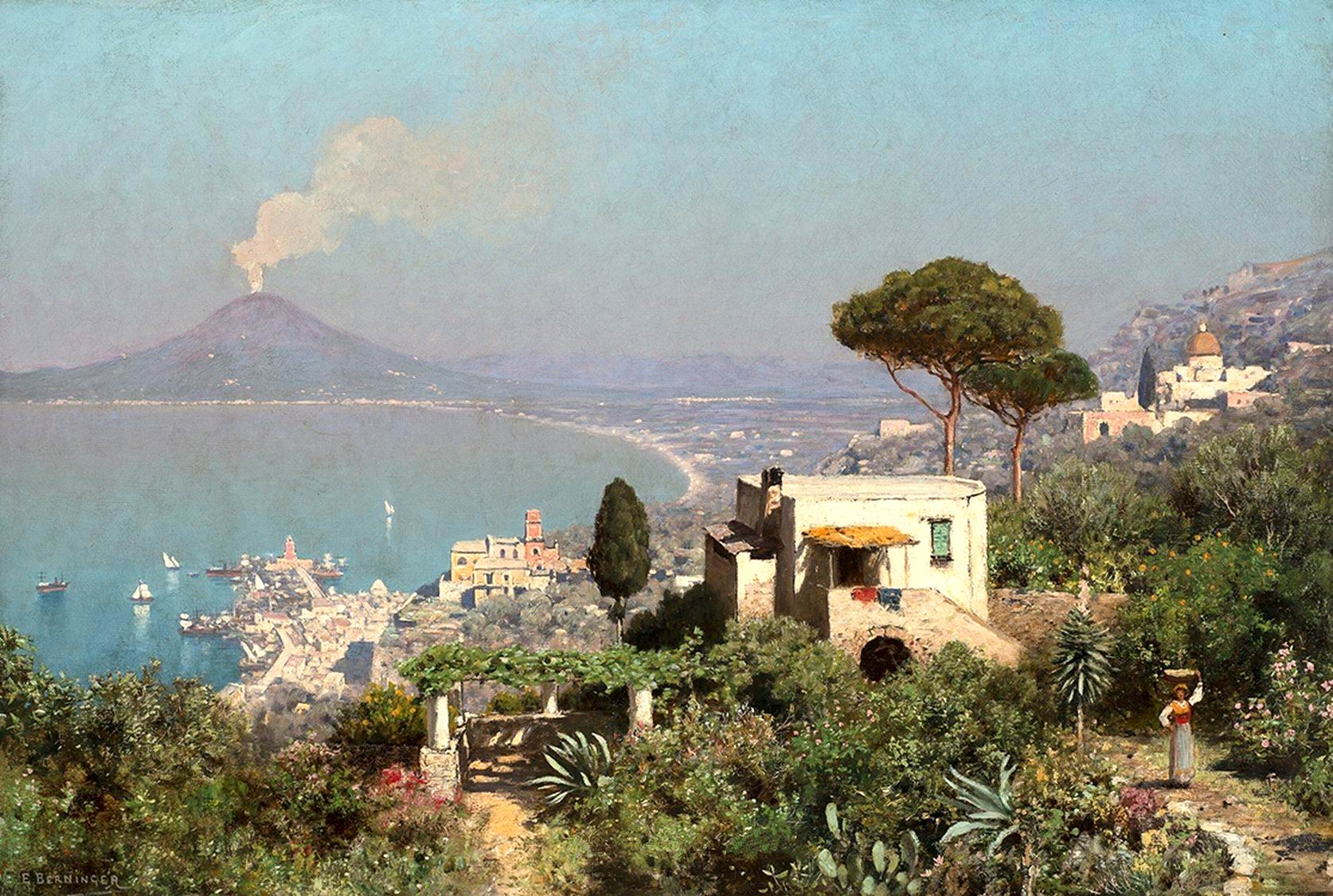 Edmund Berninger “The Bay of Naples, Vesuvius Beyond”