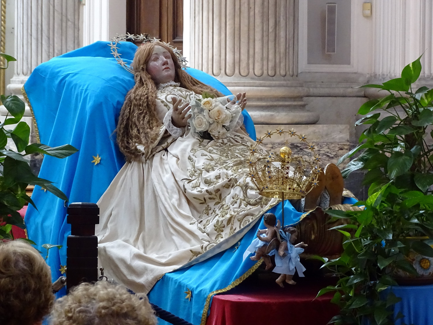 La Madonna dell'Annunziata nei giorni precedenti la festa dell'Assunzione o Dormitio Verginis, foto Giuseppe Zingone