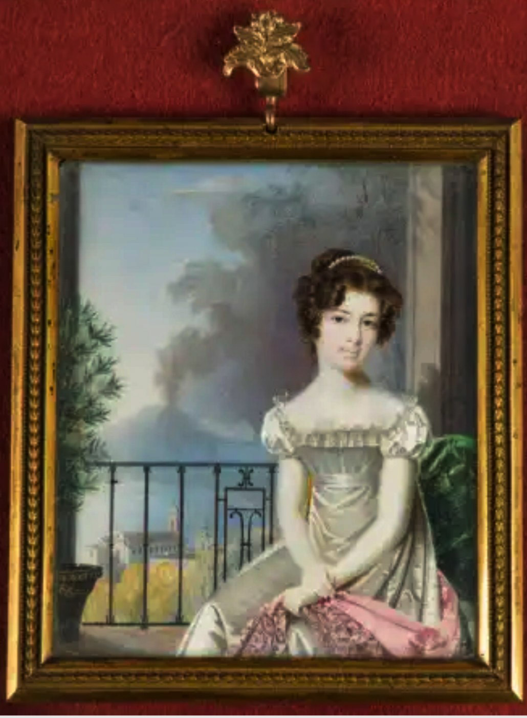 Nicolas François Dun, Mary Anne Acton, Lady Acton (1784-1873), Acquerello su avorio 1823, dimensioni 13x11, Coughton Court, Warwickshire 2
