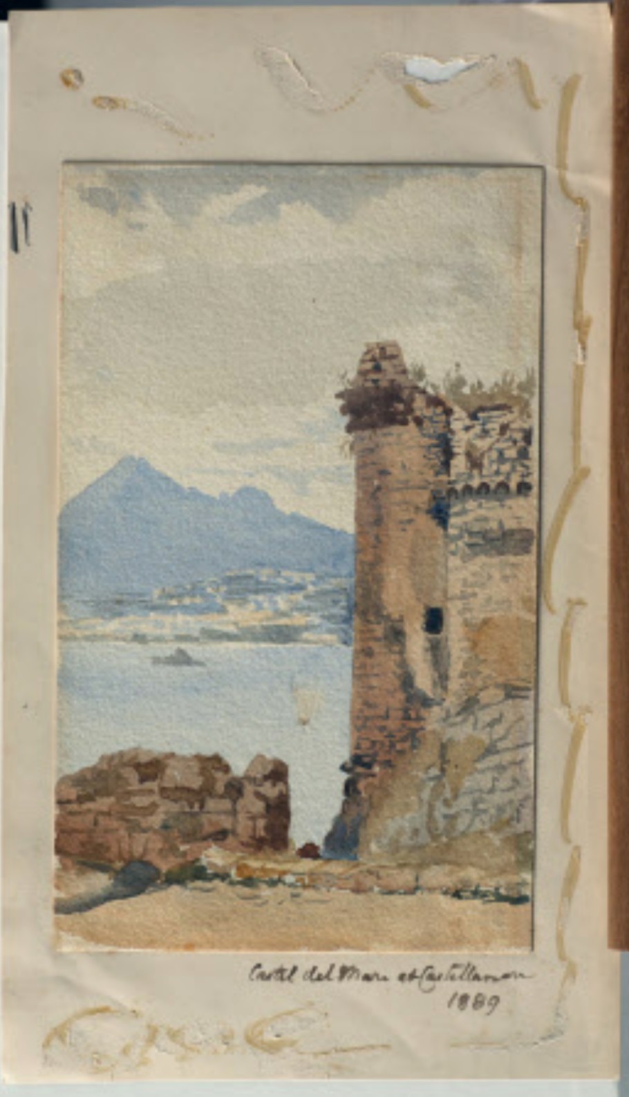 Emily Jane Wodhouse, Acquerello su carta, Il Castello, 1889