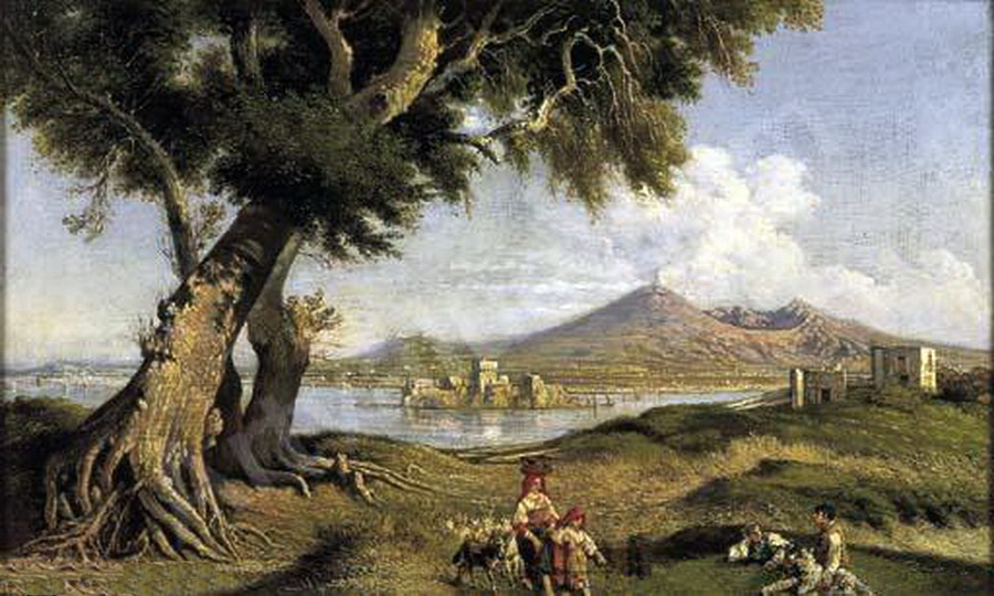 Carelli Consalvo, Castellamare, olio su tela,1818-1900