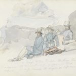 Christian Frederik, Caroline Amalie og deres følge på Monte Sant'Angelo, 14-09-1820, 211 x 278 mm