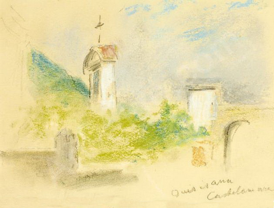Hercules Brabazon,View of the church, Castelmare, Quisisana,