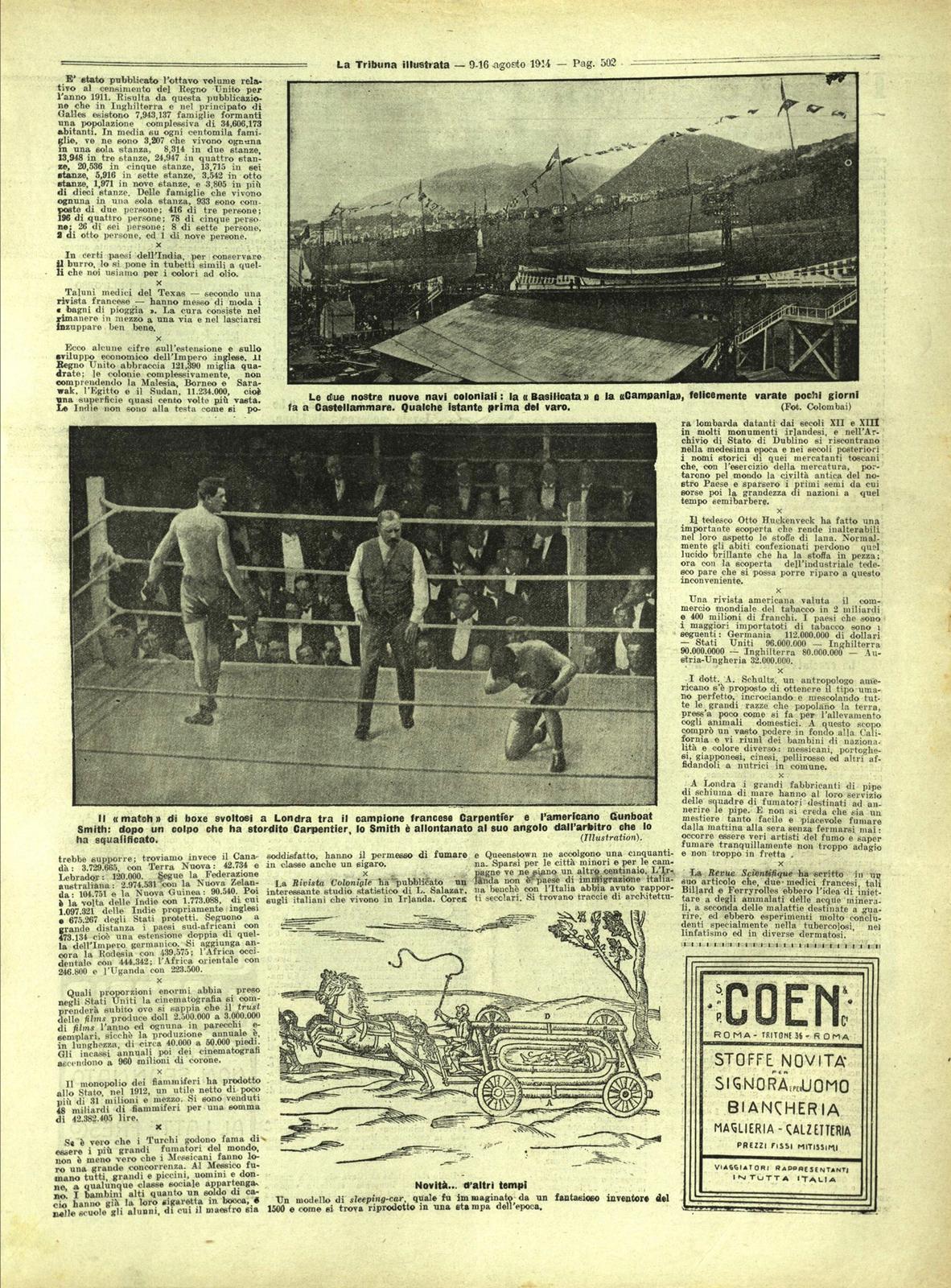 La Tribuna Illustrata, 9-16 Agosto 1914