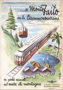 Cartolina, A Monte Faito con la Circumvesuviana immagine presa da Pinterest