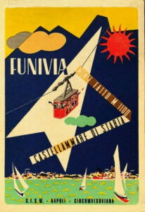Cartolina Funivia, Castellammare, 1952, S.F.S.M. NAPOLI, Circumvesuviana